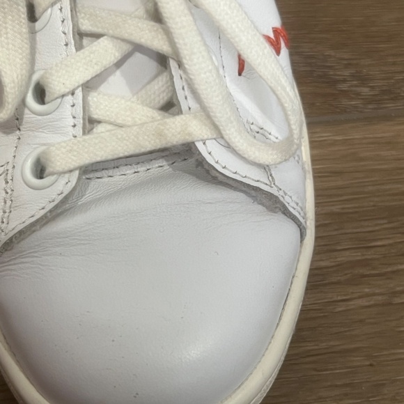 Adidas x Stan Smith Women's Leather Red White Zig Zag Casual Sneaker, Sz 6 RARE - Picture 6 of 10